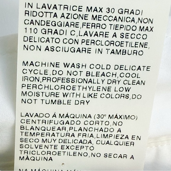 MAXMARA WHITE JABOT FRILL RUFFLE BUTTON UP COLLARED SHORT SLEEVE BLOUSE TOP - Picture 8 of 8